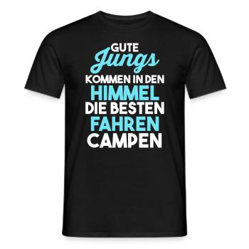 Wohnmobil Wohnwagen Caravan Camper Camping - Männer T-Shirt - Schwarz - Vorne - AI Model Male 178 light (178cm)