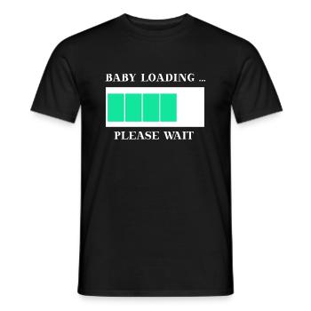 Baby loading please wait Geschenkidee schwanger - Männer T-Shirt - Schwarz - Vorne - AI Model Male 178 light (178cm)