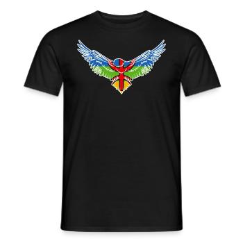 Aigle Amazigh Drapeau Imazighen Berbère Rif Kabyle - T-shirt homme - noir - Devant - AI Model Male 178 light (178cm)
