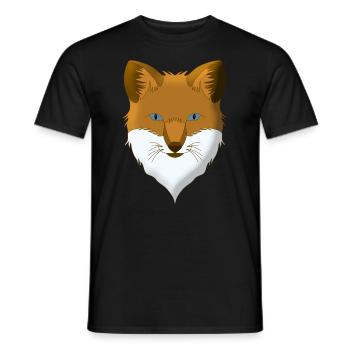 Fuchs Waldtier Design gepunktet mit Tierkopf - Männer T-Shirt - Schwarz - Vorne - AI Model Male 178 light (178cm)