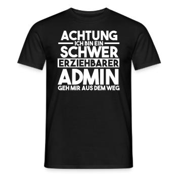 Administrator Informatiker Programmierer Admin - Männer T-Shirt - Schwarz - Vorne - AI Model Male 178 light (178cm)
