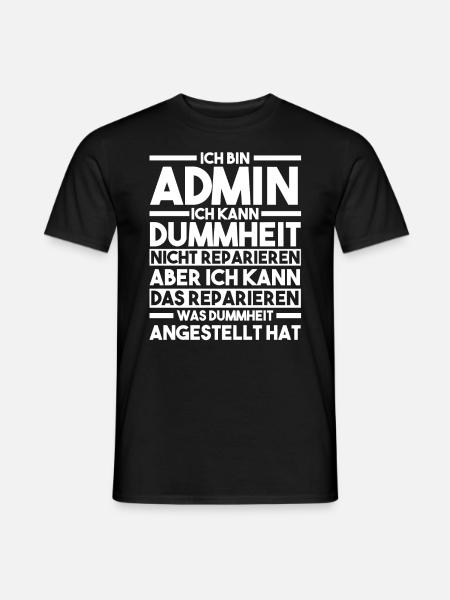 Informatiker Programmierer Admin Administrator - Männer T-Shirt - Schwarz