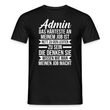 Informatiker Programmierer Admin Administrator - Männer T-Shirt - Schwarz - Vorne - AI Model Male 178 light (178cm)