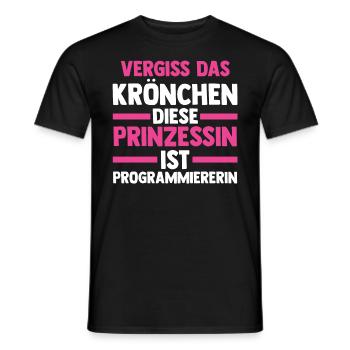 Programmieren Entwickler Prinzessin Programmierer - Männer T-Shirt - Schwarz - Vorne - AI Model Male 178 light (178cm)