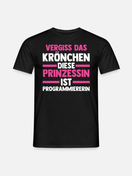 Programmieren Entwickler Prinzessin Programmierer - Männer T-Shirt - Schwarz