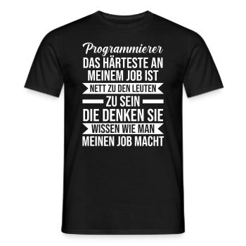 Programmieren Entwickler Coder Programmierer - Männer T-Shirt - Schwarz - Vorne - AI Model Male 178 light (178cm)