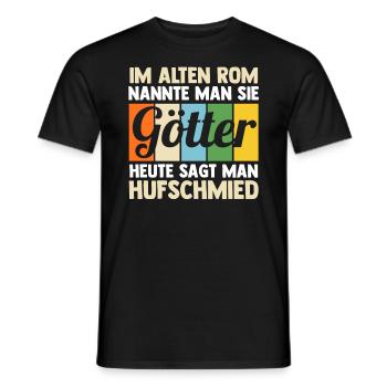 Hufbeschlagschmied Pferdeschmied Hufschmied - Männer T-Shirt - Schwarz - Vorne - AI Model Male 178 light (178cm)