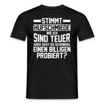Hufbeschlagschmied Pferdeschmied Hufschmied - Männer T-Shirt - Schwarz - Vorne - AI Model Male 178 light (178cm)
