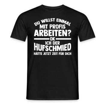 Hufbeschlagschmied Pferdeschmied Hufschmied - Männer T-Shirt - Schwarz - Vorne - AI Model Male 178 light (178cm)