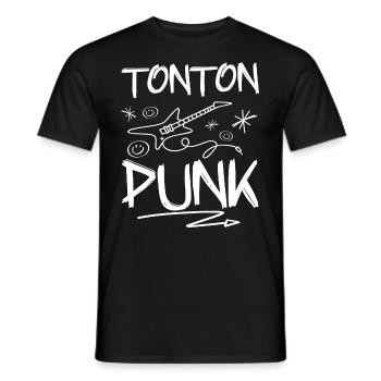 Tonton Punk Rock - T-shirt homme - noir - Devant - AI Model Male 178 light (178cm)