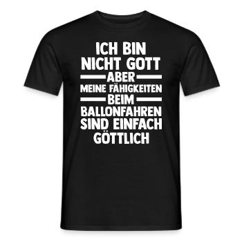 Ballonfahren Luftfahrt Ballonfahrer Heißluftballon - Männer T-Shirt - Schwarz - Vorne - AI Model Male 178 light (178cm)