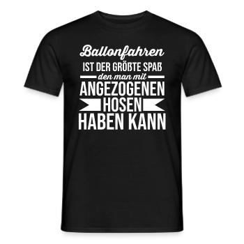 Ballonfahren Luftfahrt Ballonfahrer Heißluftballon - Männer T-Shirt - Schwarz - Vorne - AI Model Male 178 light (178cm)