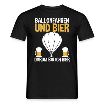 Ballonfahren Bier Luftfahrt Ballonfahrer Heißluftb - Männer T-Shirt - Schwarz - Vorne - AI Model Male 178 light (178cm)