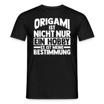 Origami ist nicht nur ein Hobby es ist meine Besti - Männer T-Shirt - Schwarz - Vorne - AI Model Male 178 light (178cm)