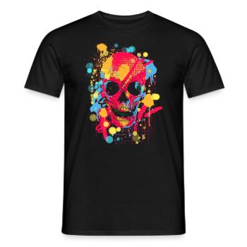 Graffiti skull - Männer T-Shirt - Schwarz - Vorne - AI Model Male 178 light (178cm)