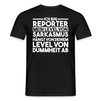 Journalistik Journalist Reporter - Männer T-Shirt - Schwarz - Vorne - AI Model Male 178 light (178cm)