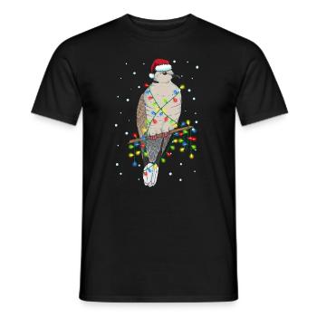 Turteltaube Tauben Weihnachtsoutfit Taubenzüchter - Männer T-Shirt - Schwarz - Vorne - AI Model Male 178 light (178cm)