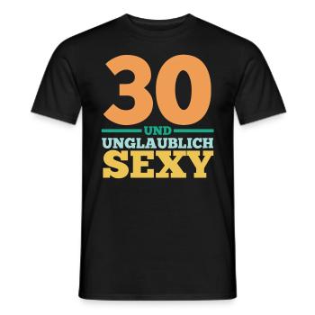 Dreißig 30 Jahre Dreißigster Geburtstag - Männer T-Shirt - Schwarz - Vorne - AI Model Male 178 light (178cm)