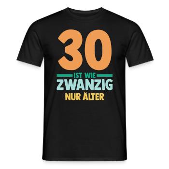 Dreißig 30 Jahre Dreißigster Geburtstag - Männer T-Shirt - Schwarz - Vorne - AI Model Male 178 light (178cm)