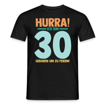 Dreißig 30 Jahre Dreißigster Geburtstag - Männer T-Shirt - Schwarz - Vorne - AI Model Male 178 light (178cm)