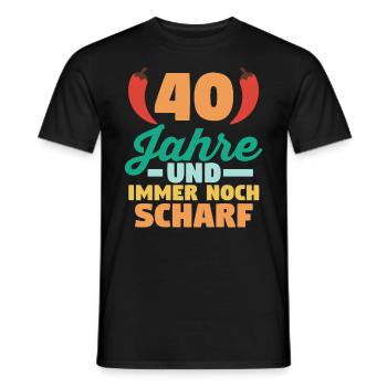 Vierzig Vierzigster 40 Jahre Geburtstag - Männer T-Shirt - Schwarz - Vorne - AI Model Male 178 light (178cm)
