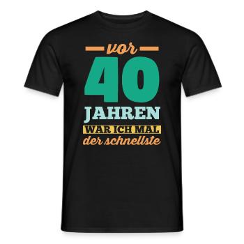 Vierzig 40 Jahre Vierzigster Geburtstag - Männer T-Shirt - Schwarz - Vorne - AI Model Male 178 light (178cm)