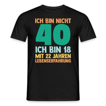Vierzig 40 Jahre Vierzigster Geburtstag - Männer T-Shirt - Schwarz - Vorne - AI Model Male 178 light (178cm)