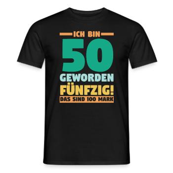 Fünfzig Fünfzigster 50 Jahre Geburtstag - Männer T-Shirt - Schwarz - Vorne - AI Model Male 178 light (178cm)