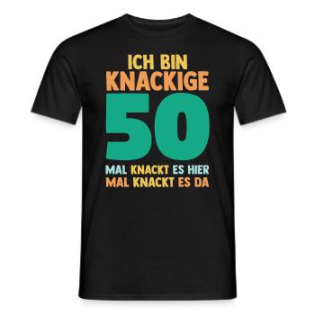 Fünfzig 50 Jahre Fünfzigster Geburtstag - Männer T-Shirt - Schwarz - Vorne - AI Model Male 178 light (178cm)
