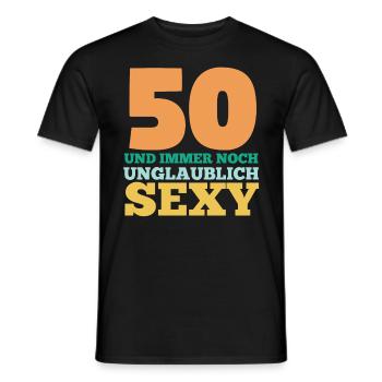 Fünfzig 50 Jahre Fünfzigster Geburtstag - Männer T-Shirt - Schwarz - Vorne - AI Model Male 178 light (178cm)