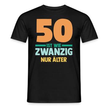 Fünfzig 50 Jahre Fünfzigster Geburtstag - Männer T-Shirt - Schwarz - Vorne - AI Model Male 178 light (178cm)