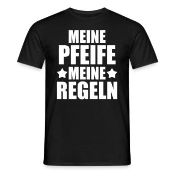 Schiri Unparteiischer Fußball Schiedsrichter - Männer T-Shirt - Schwarz - Vorne - AI Model Male 178 light (178cm)