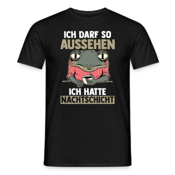 Ich Darf So Aussehen Ich Hatte Nachtschicht Kaffee - Männer T-Shirt - Schwarz - Vorne - AI Model Male 178 light (178cm)