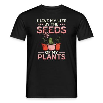 Je vis ma vie à travers les graines de mon - T-shirt homme - noir - Devant - AI Model Male 178 light (178cm)