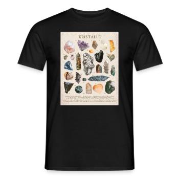 Tafel der Kristalle - Männer T-Shirt - Schwarz - Vorne - AI Model Male 178 light (178cm)