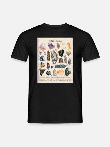 Tafel der Kristalle - Männer T-Shirt - Schwarz