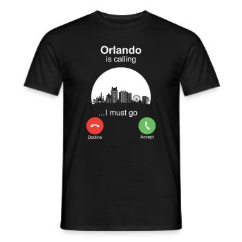 Orlando is Calling - Men's T-Shirt - black - Front - AI Model Male 178 light (178cm)