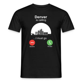 Denver appelle - T-shirt homme - noir - Devant - AI Model Male 178 light (178cm)