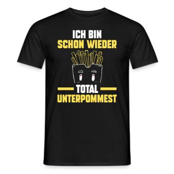 Ich Bin Schon Wieder Total Unterpommest - Männer T-Shirt - Schwarz - Vorne - AI Model Male 178 light (178cm)