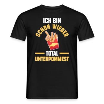 Ich Bin Schon Wieder Total Unterpommest - Männer T-Shirt - Schwarz - Vorne - AI Model Male 178 light (178cm)