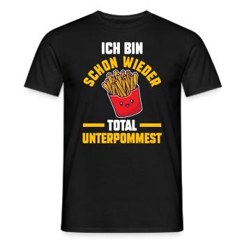 Ich Bin Schon Wieder Total Unterpommest - Männer T-Shirt - Schwarz - Vorne - AI Model Male 178 light (178cm)