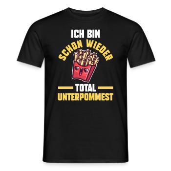 Ich Bin Schon Wieder Total Unterpommest - Männer T-Shirt - Schwarz - Vorne - AI Model Male 178 light (178cm)
