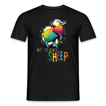 Not The Black Sheep - Men's T-Shirt - black - Front - AI Model Male 178 light (178cm)