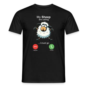 Mes brebis m’appellent - T-shirt homme - noir - Devant - AI Model Male 178 light (178cm)