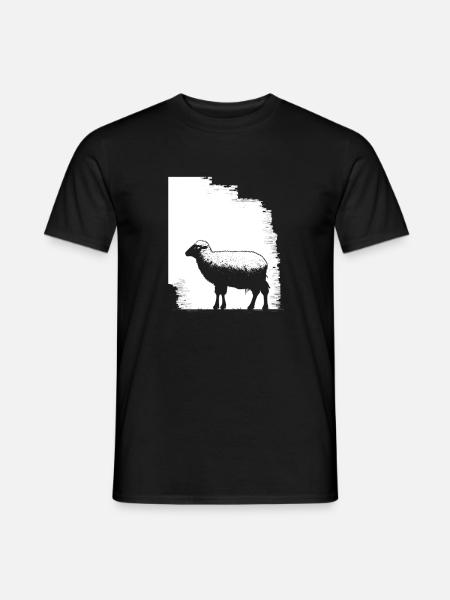 Sheep stencil Art.-nr - Men's T-Shirt - black