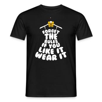 Forget the Rules if you like it wear it - Men's T-Shirt - black - Front - AI Model Male 178 light (178cm)