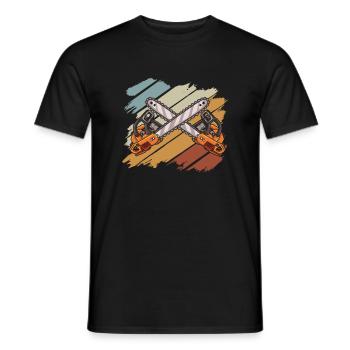 Cadeaux en bois Tronçonneuse Menuisiers - T-shirt homme - noir - Devant - AI Model Male 178 light (178cm)