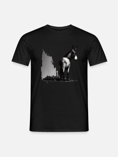Donkey Artful stencil printing - Men's T-Shirt - black