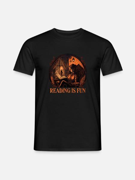 Reading is Fun Goth - Men's T-Shirt - black