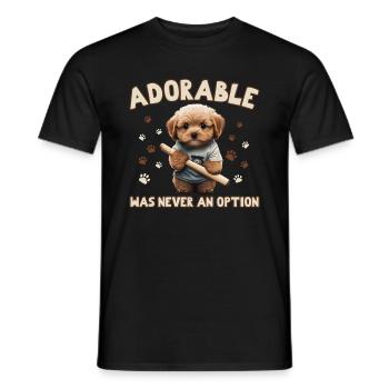 Adorable Was Never an Option Dog - Men's T-Shirt - black - Front - AI Model Male 178 light (178cm)